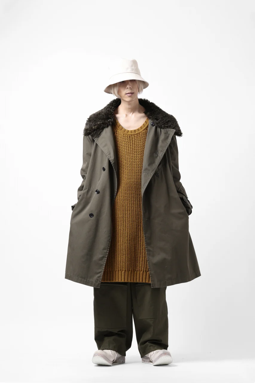 A.F ARTEFACT LOWGAUGE CABLE KNIT PULLOVER LADDER-SLEEVE (MUSTARD) - Image 35