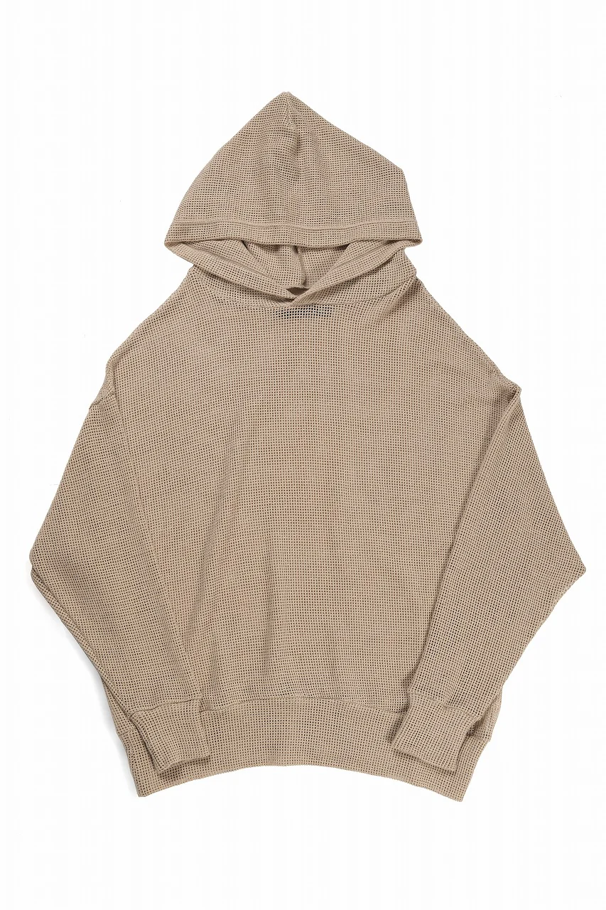 A.F ARTEFACT MESH KNIT HOODIE (BEIGE)