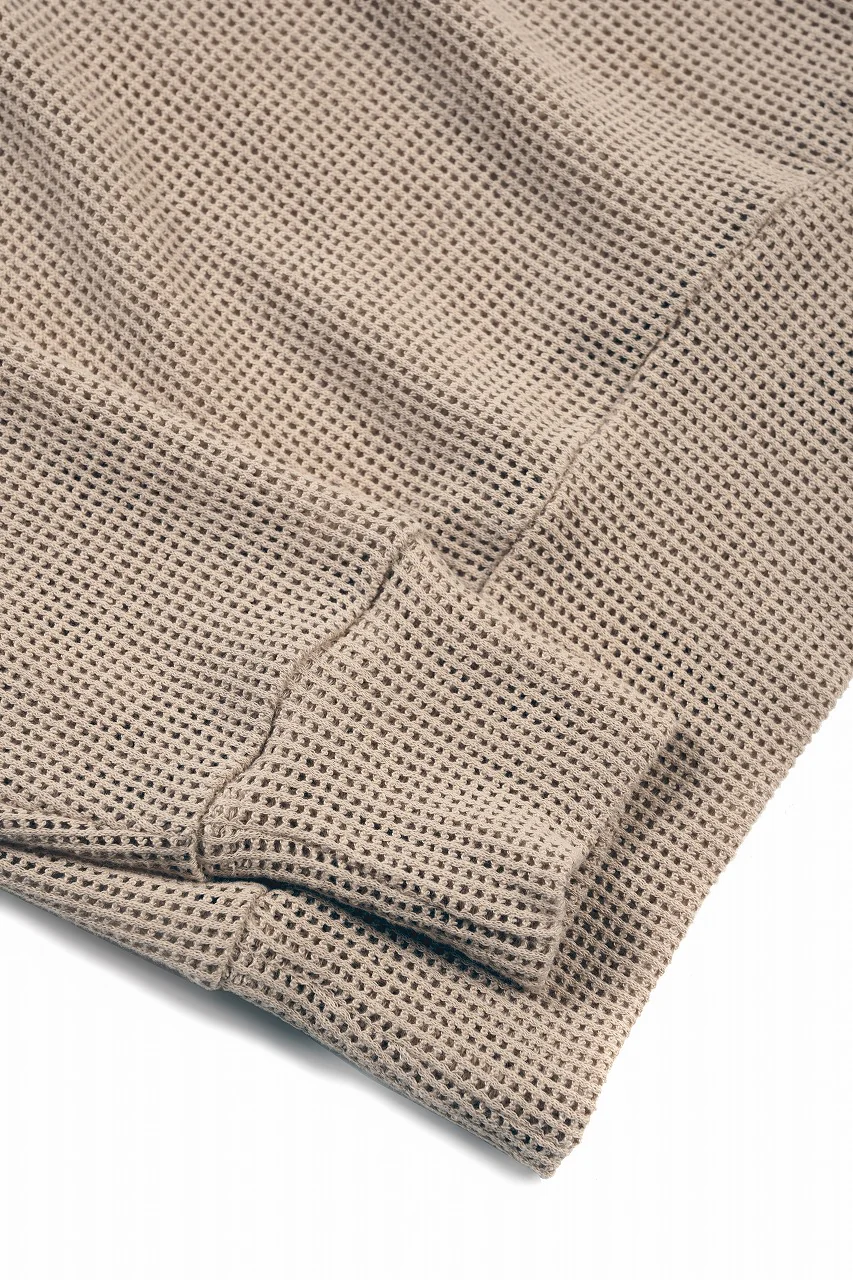 A.F ARTEFACT MESH KNIT HOODIE (BEIGE) - Image 6