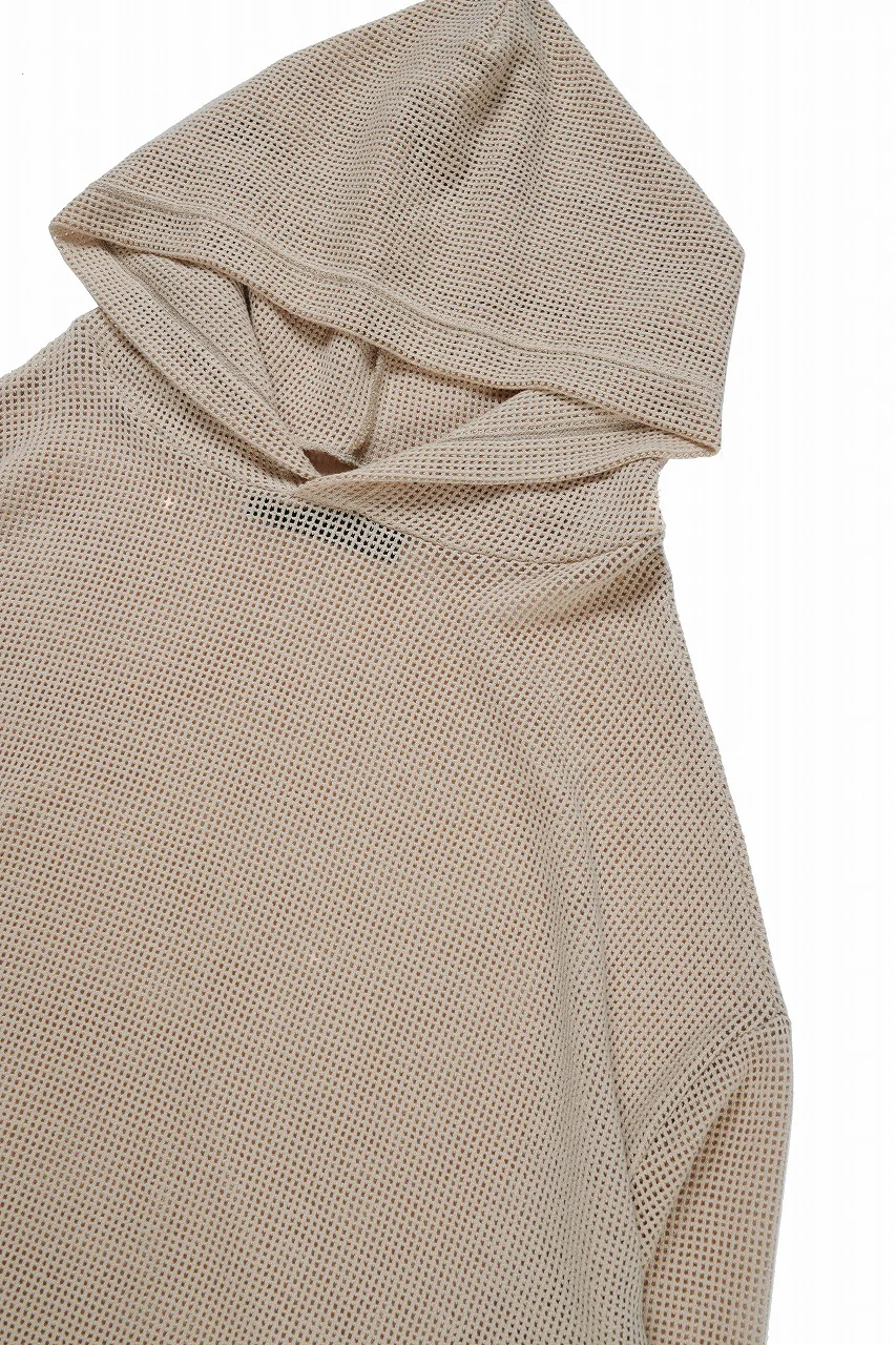 A.F ARTEFACT MESH KNIT HOODIE (BEIGE) - Image 7