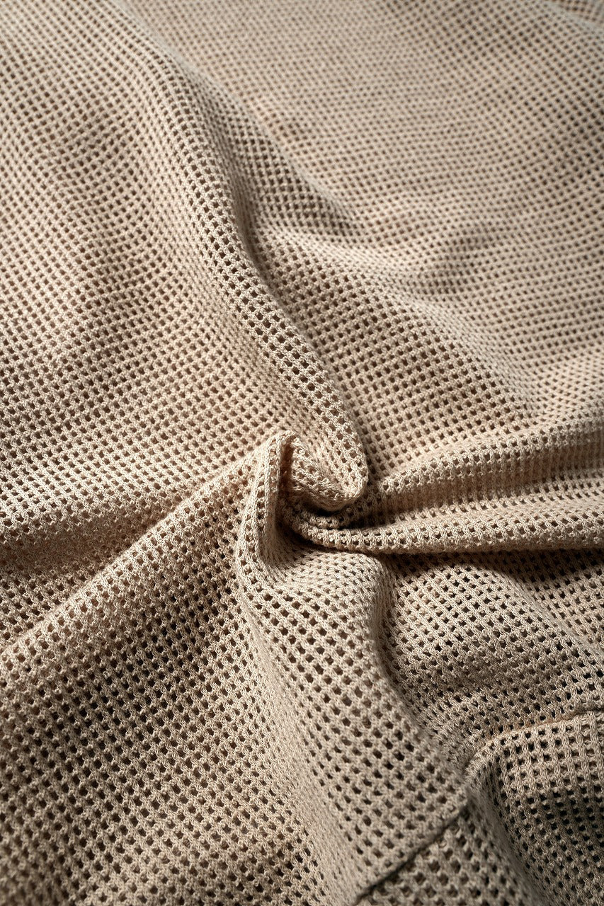 A.F ARTEFACT MESH KNIT HOODIE (BEIGE) - Image 9