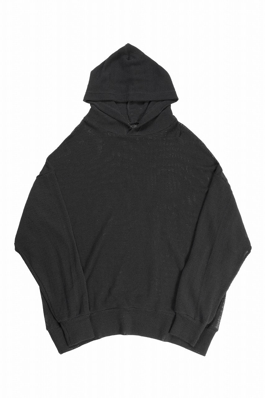 A.F ARTEFACT MESH KNIT HOODIE (BLACK)
