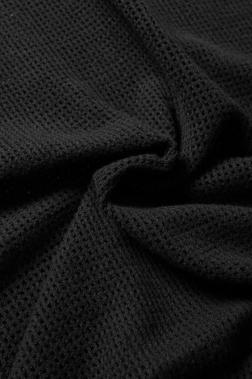 A.F ARTEFACT MESH KNIT HOODIE (BLACK) - Image 10