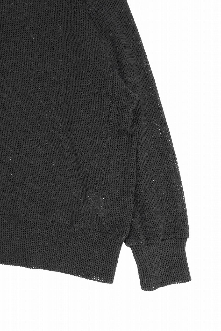 A.F ARTEFACT MESH KNIT HOODIE (BLACK) - Image 6