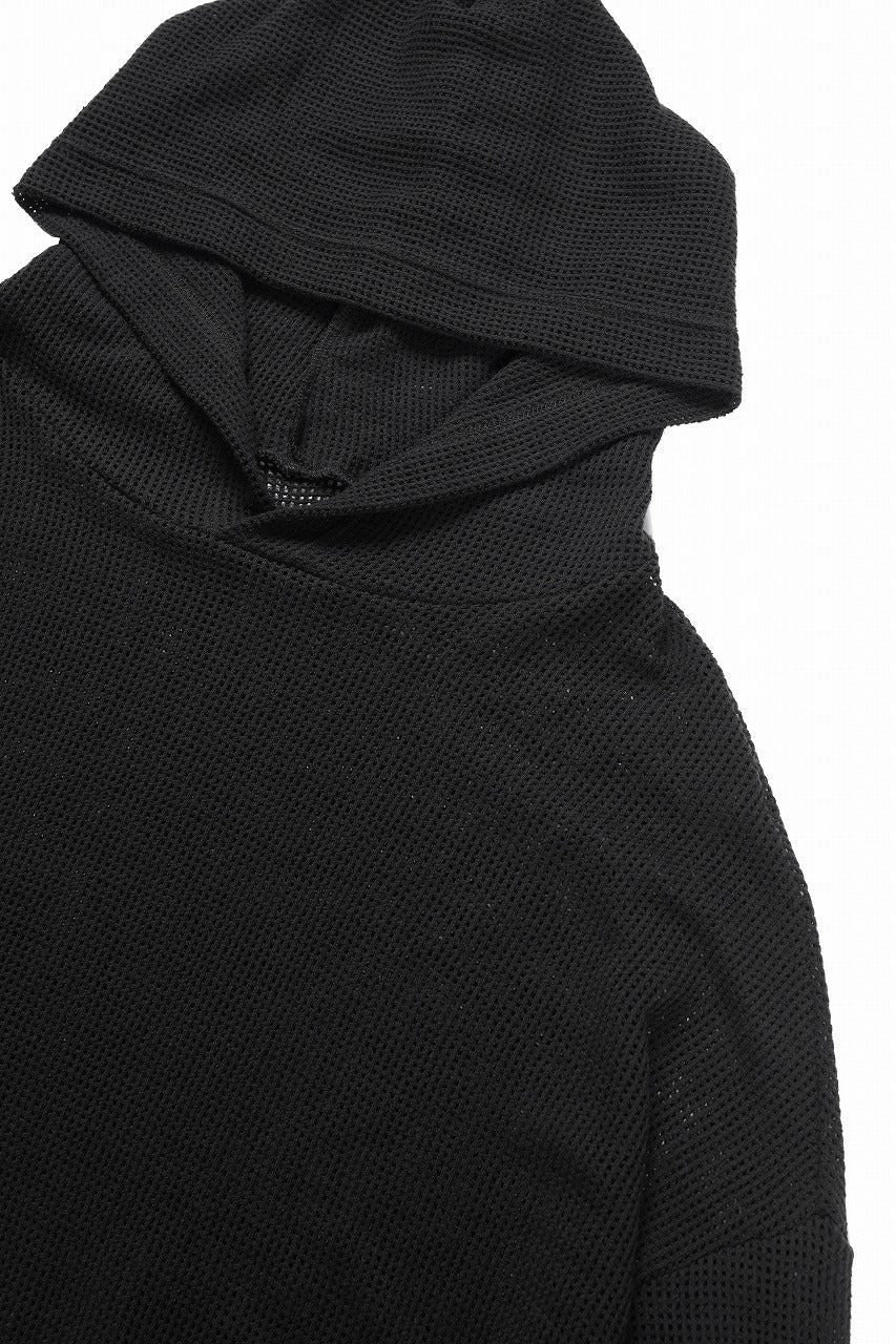 A.F ARTEFACT MESH KNIT HOODIE (BLACK) - Image 7