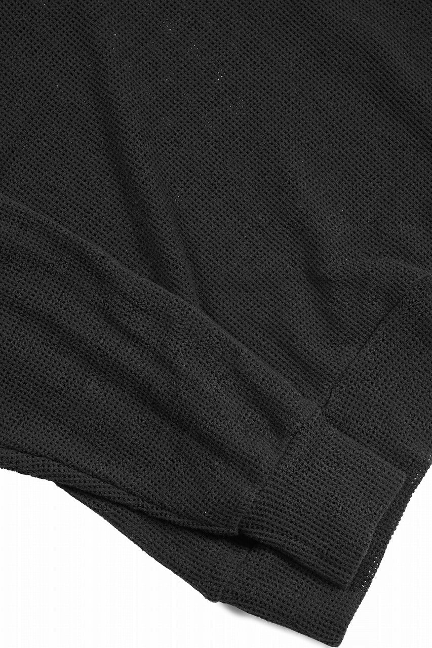 A.F ARTEFACT MESH KNIT HOODIE (BLACK) - Image 8