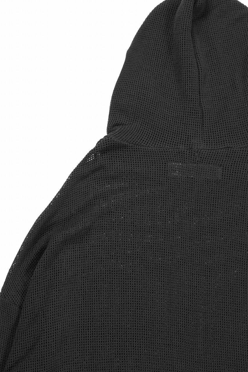 A.F ARTEFACT MESH KNIT HOODIE (BLACK) - Image 9