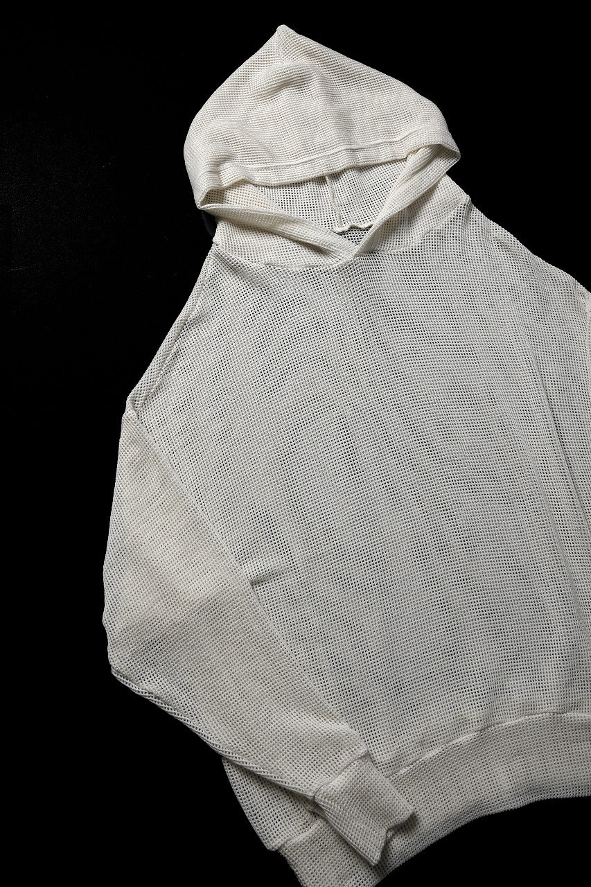 A.F ARTEFACT MESH KNIT HOODIE (IVORY) - Image 6