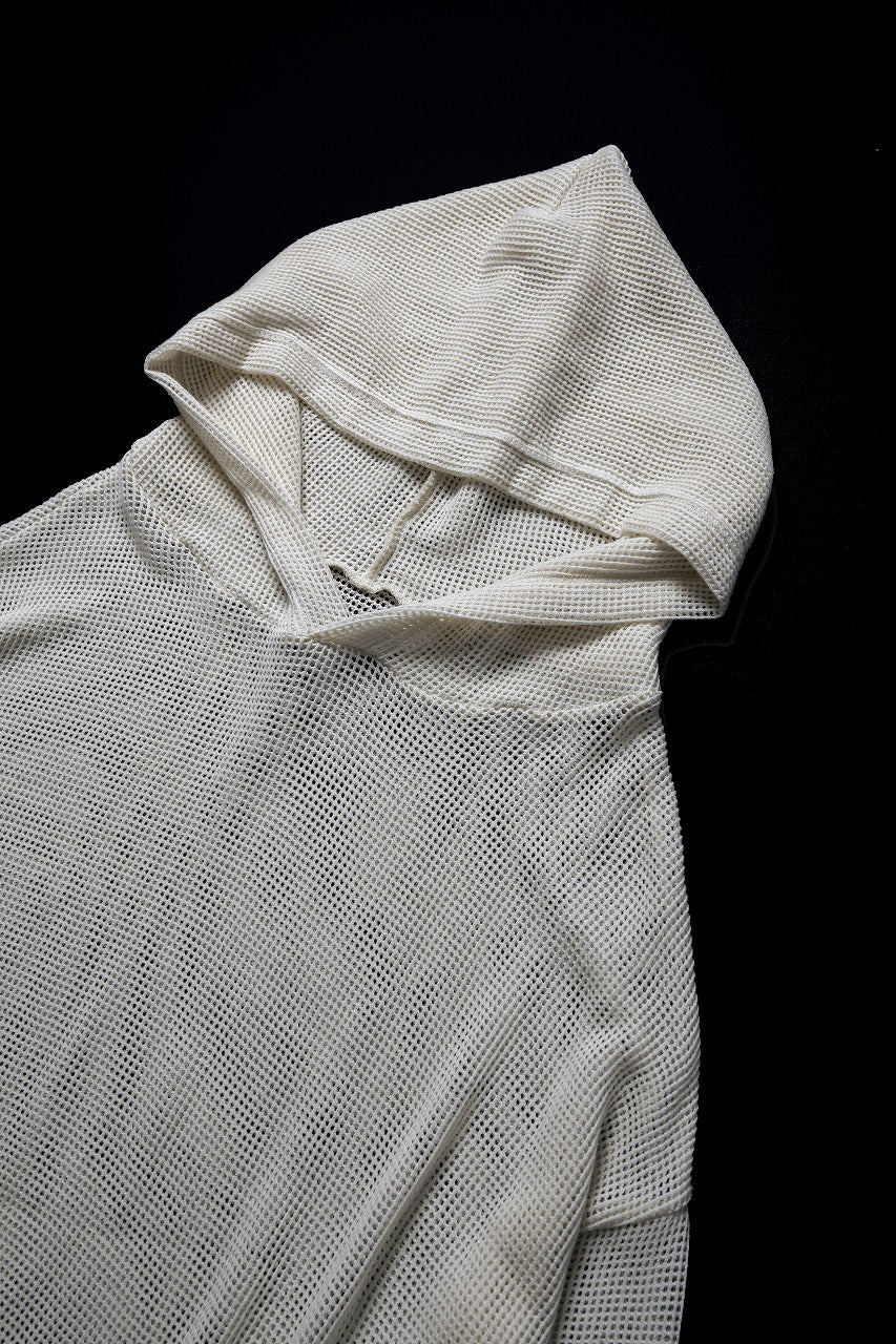 A.F ARTEFACT MESH KNIT HOODIE (IVORY) - Image 8