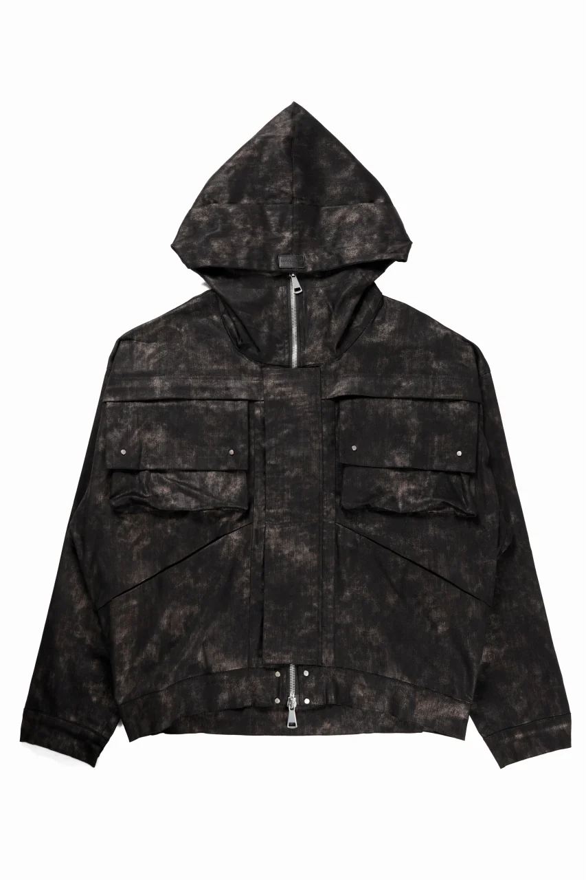 A.F ARTEFACT MILITARY HOODED BLOUSON / METAL STEAM CAMOUFLAGE (BLACK×BROWN)