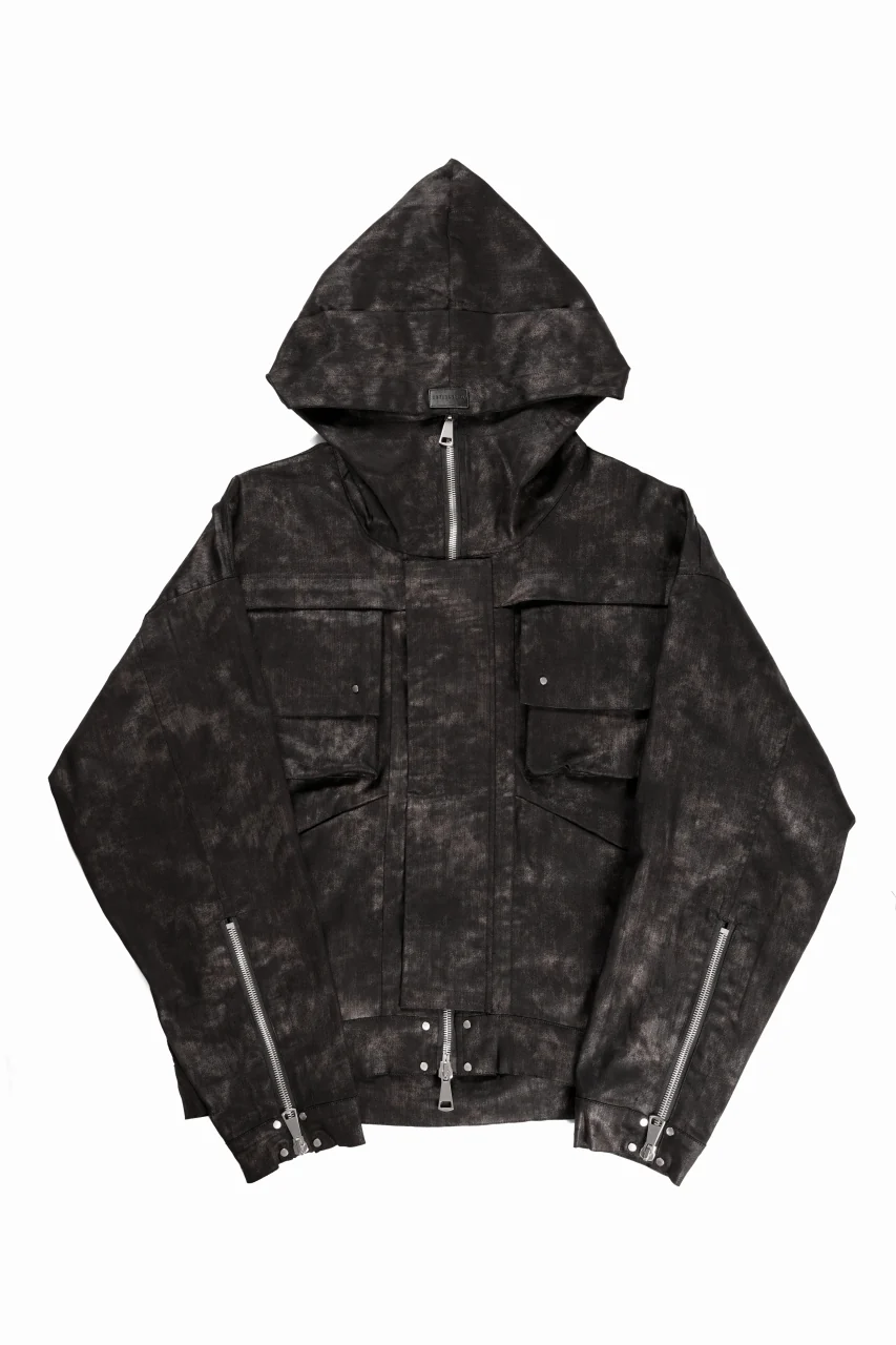 A.F ARTEFACT MILITARY HOODED BLOUSON / METAL STEAM CAMOUFLAGE (BLACK×BROWN) - Image 3