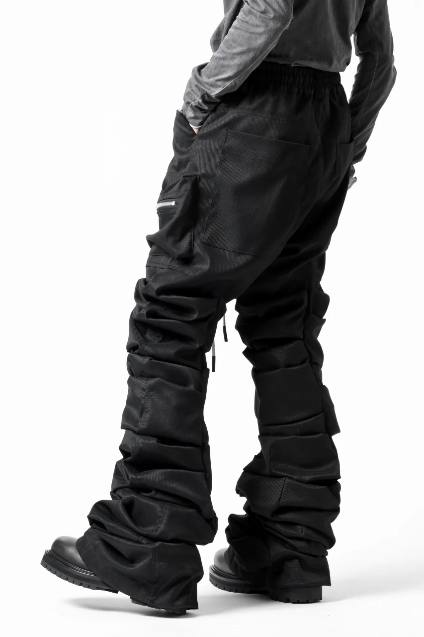 A.F ARTEFACT MONSTER TUCK VOLUME BAGGY PANTS / LUXE-TWILL (BLACK) - Image 10