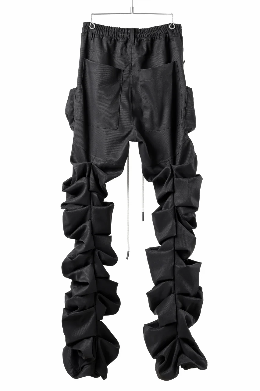 A.F ARTEFACT MONSTER TUCK VOLUME BAGGY PANTS / LUXE-TWILL (BLACK) - Image 14