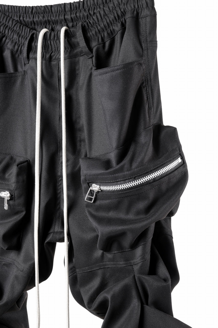 A.F ARTEFACT MONSTER TUCK VOLUME BAGGY PANTS / LUXE-TWILL (BLACK) - Image 16
