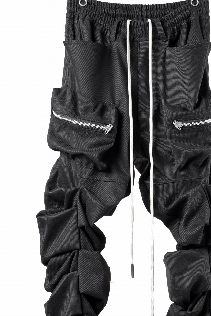 A.F ARTEFACT MONSTER TUCK VOLUME BAGGY PANTS / LUXE-TWILL (BLACK) - Image 21