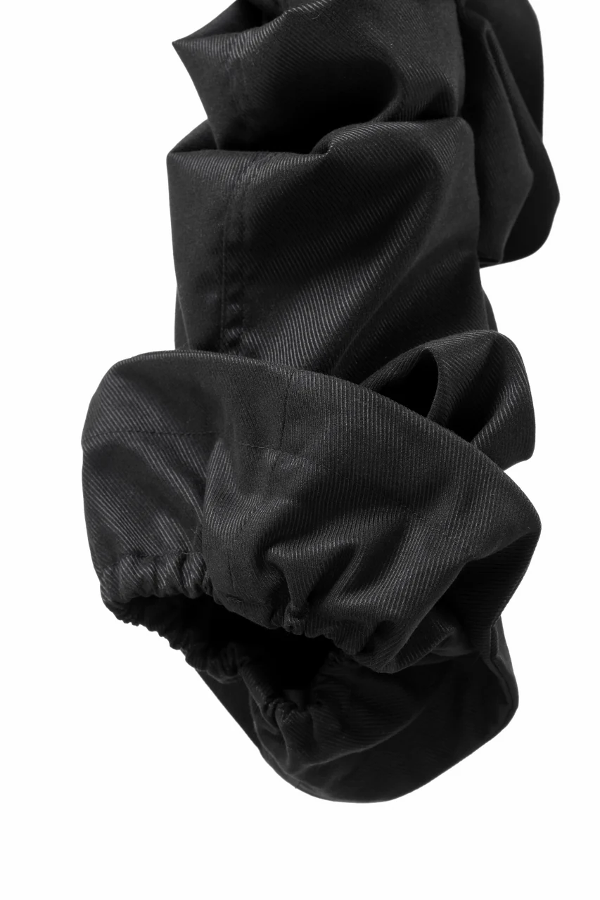 A.F ARTEFACT MONSTER TUCK VOLUME BAGGY PANTS / LUXE-TWILL (BLACK) - Image 24