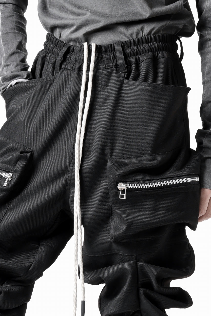 A.F ARTEFACT MONSTER TUCK VOLUME BAGGY PANTS / LUXE-TWILL (BLACK) - Image 29