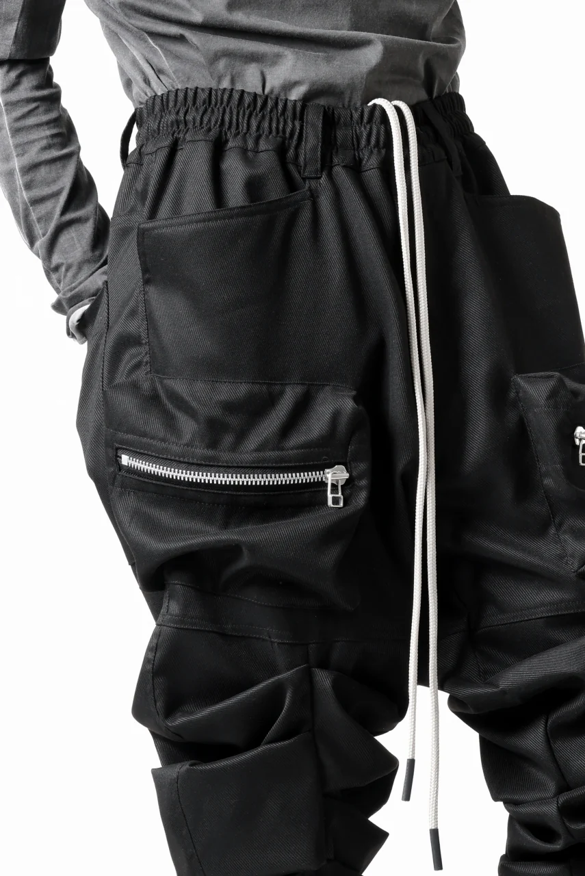 A.F ARTEFACT MONSTER TUCK VOLUME BAGGY PANTS / LUXE-TWILL (BLACK) - Image 31