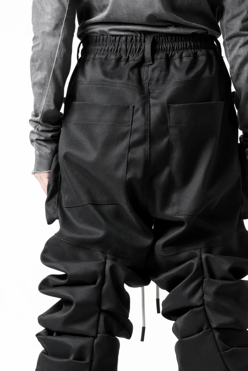 A.F ARTEFACT MONSTER TUCK VOLUME BAGGY PANTS / LUXE-TWILL (BLACK) - Image 33