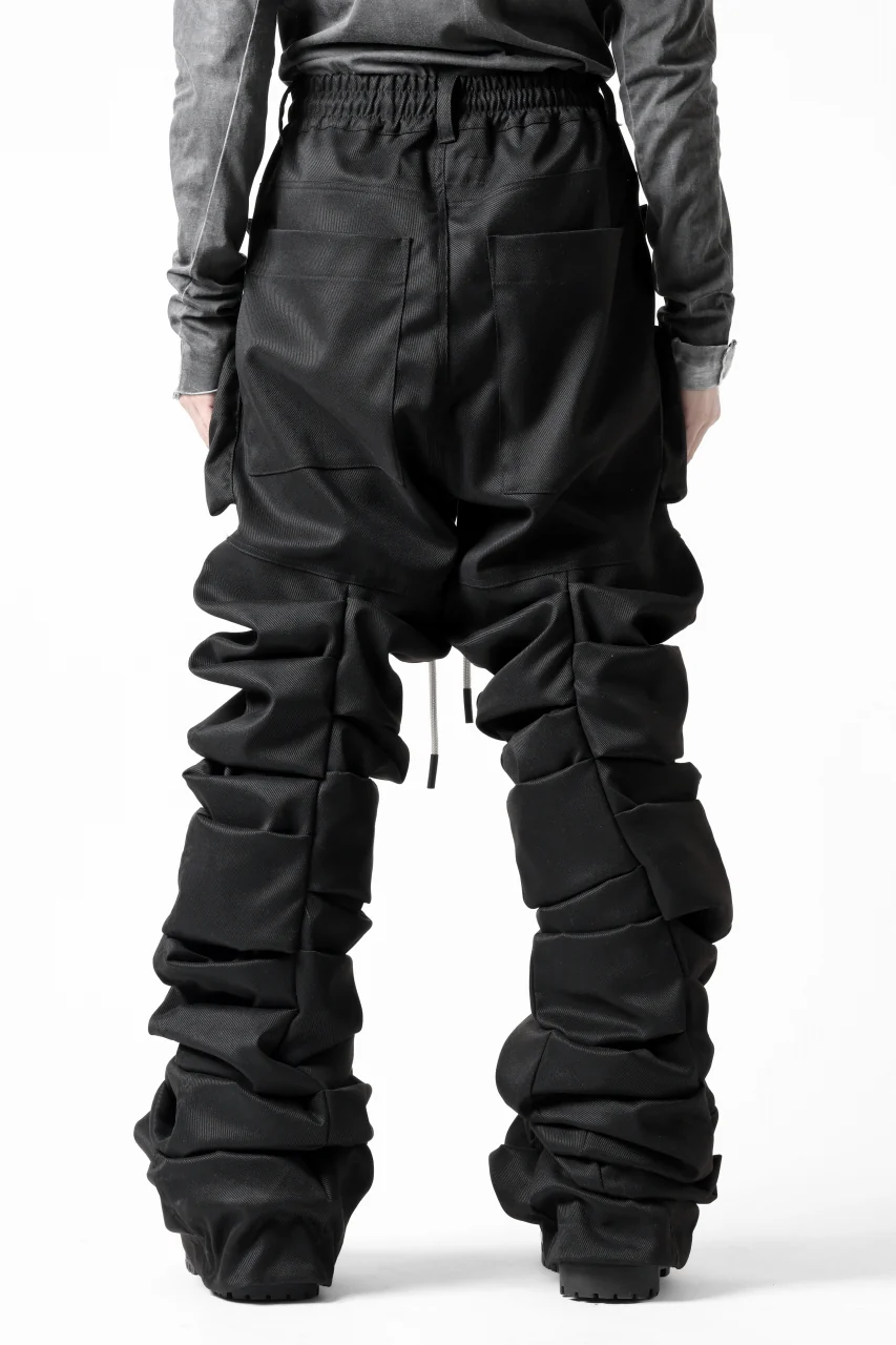 A.F ARTEFACT MONSTER TUCK VOLUME BAGGY PANTS / LUXE-TWILL (BLACK) - Image 6