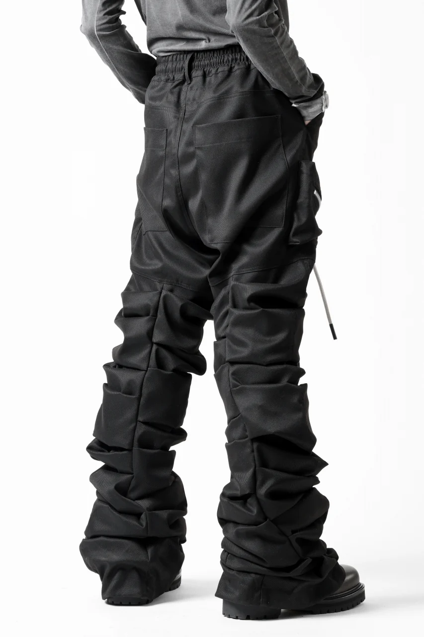 A.F ARTEFACT MONSTER TUCK VOLUME BAGGY PANTS / LUXE-TWILL (BLACK) - Image 9