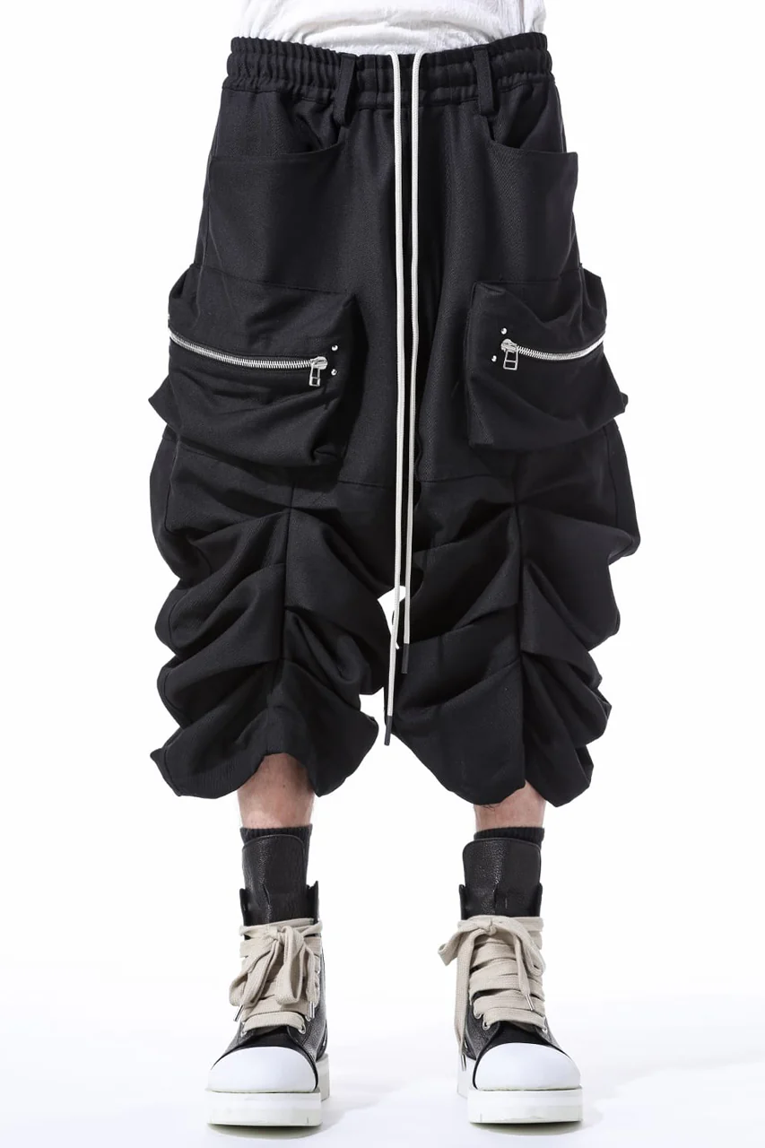 A.F ARTEFACT MONSTER TUCKE SHORTS / SOFT CHINO CLOTH (BLACK) - Image 12