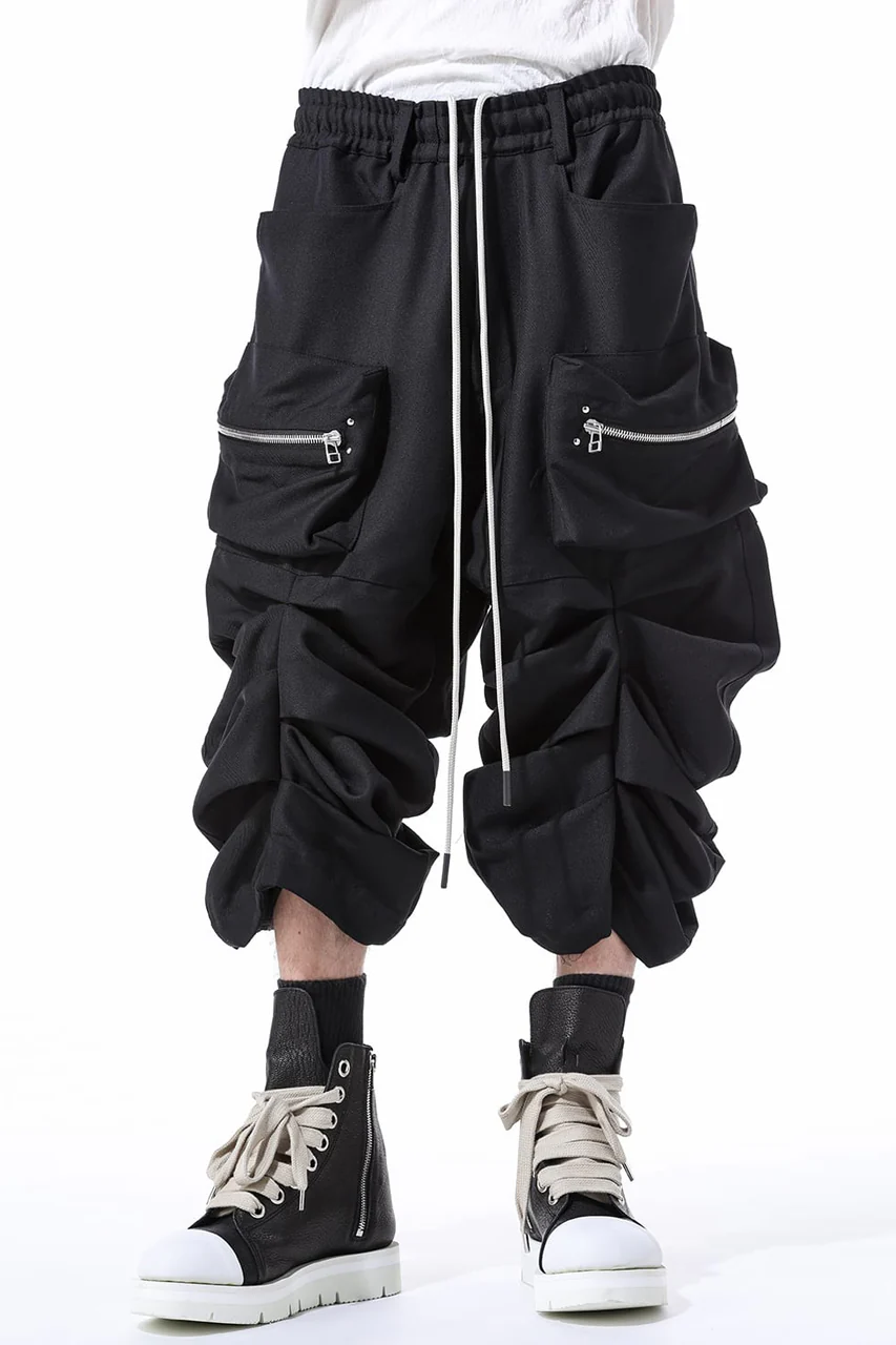 A.F ARTEFACT MONSTER TUCKE SHORTS / SOFT CHINO CLOTH (BLACK) - Image 13