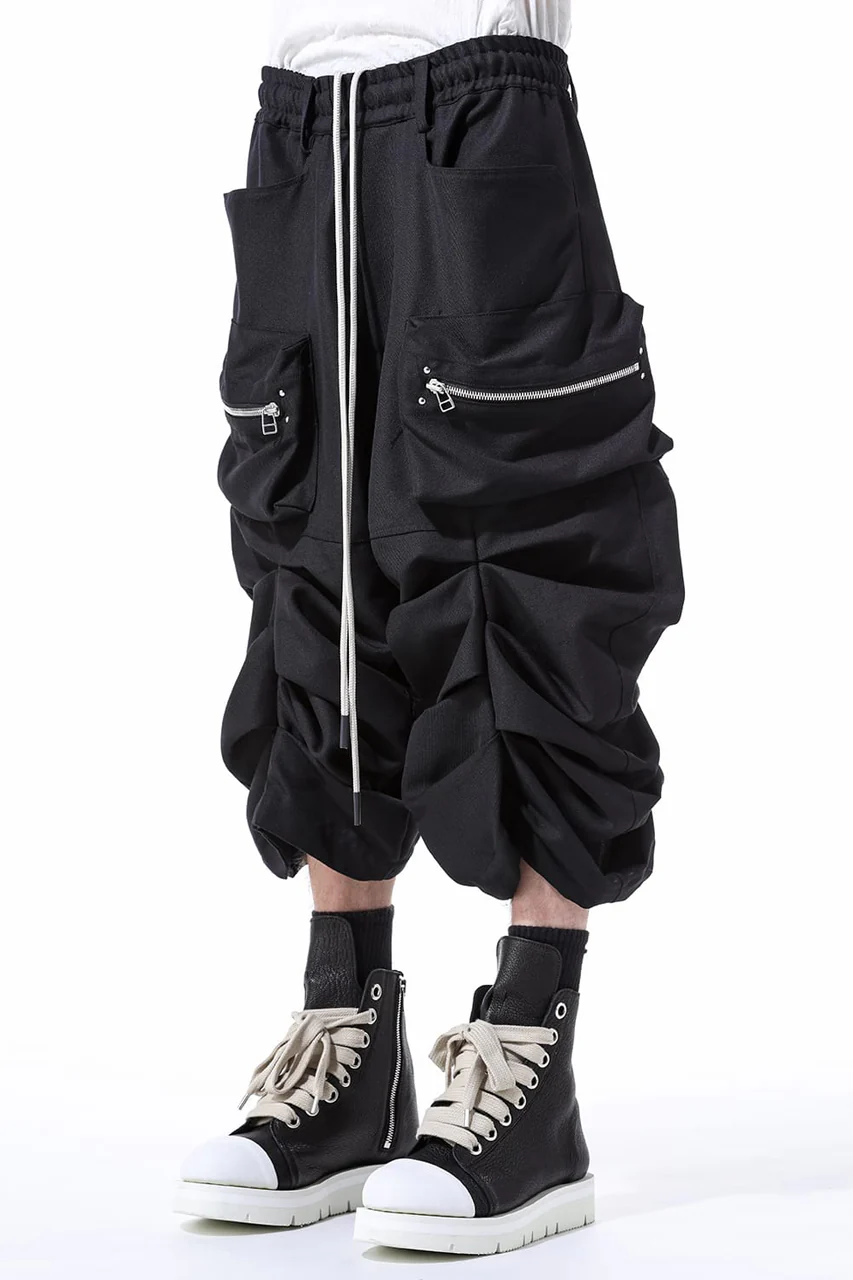 A.F ARTEFACT MONSTER TUCKE SHORTS / SOFT CHINO CLOTH (BLACK) - Image 14