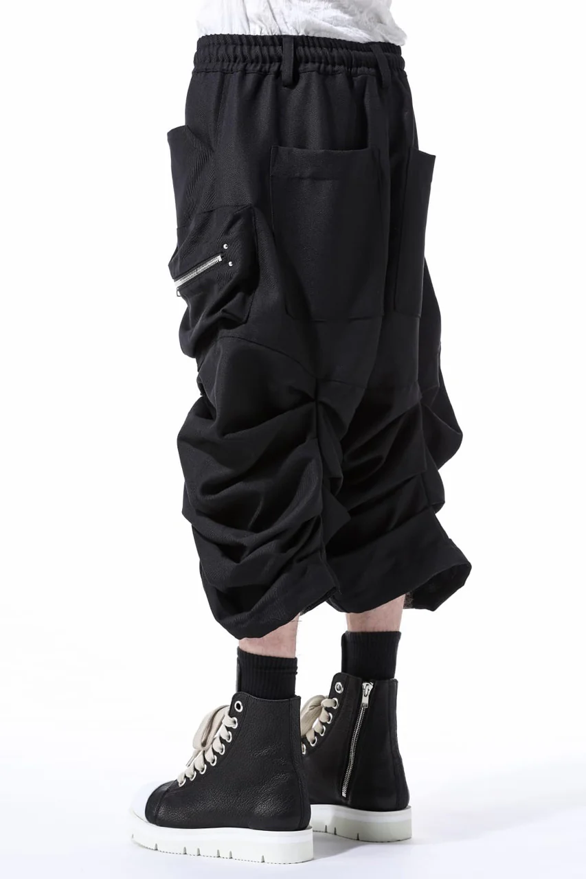 A.F ARTEFACT MONSTER TUCKE SHORTS / SOFT CHINO CLOTH (BLACK) - Image 16