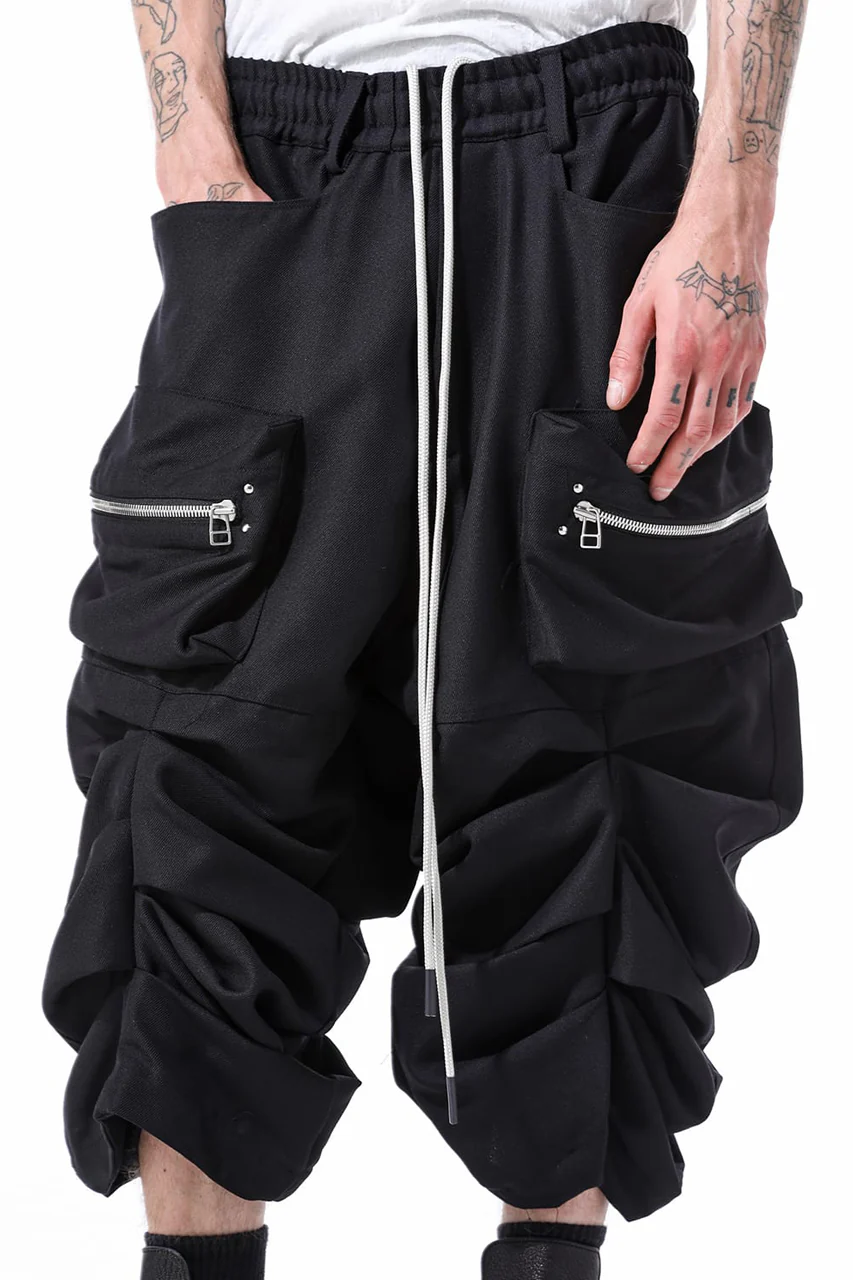 A.F ARTEFACT MONSTER TUCKE SHORTS / SOFT CHINO CLOTH (BLACK) - Image 19
