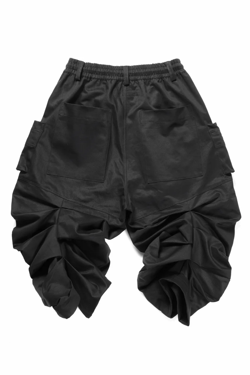 A.F ARTEFACT MONSTER TUCKE SHORTS / SOFT CHINO CLOTH (BLACK) - Image 3