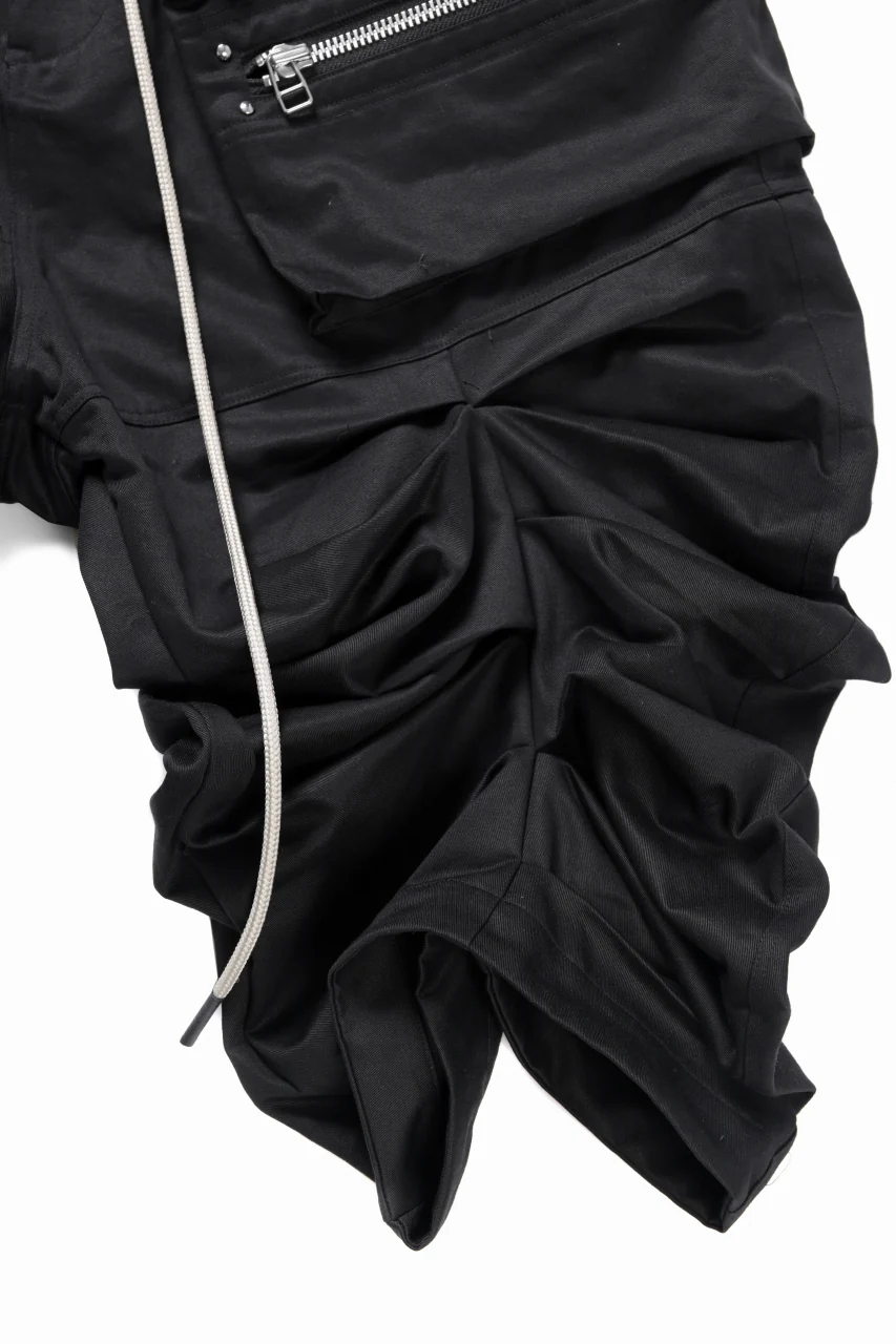 A.F ARTEFACT MONSTER TUCKE SHORTS / SOFT CHINO CLOTH (BLACK) - Image 6