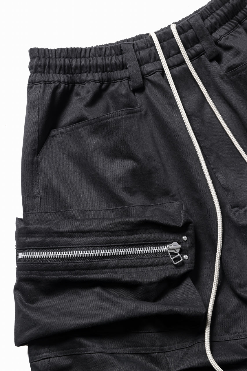 A.F ARTEFACT MONSTER TUCKE SHORTS / SOFT CHINO CLOTH (BLACK) - Image 9