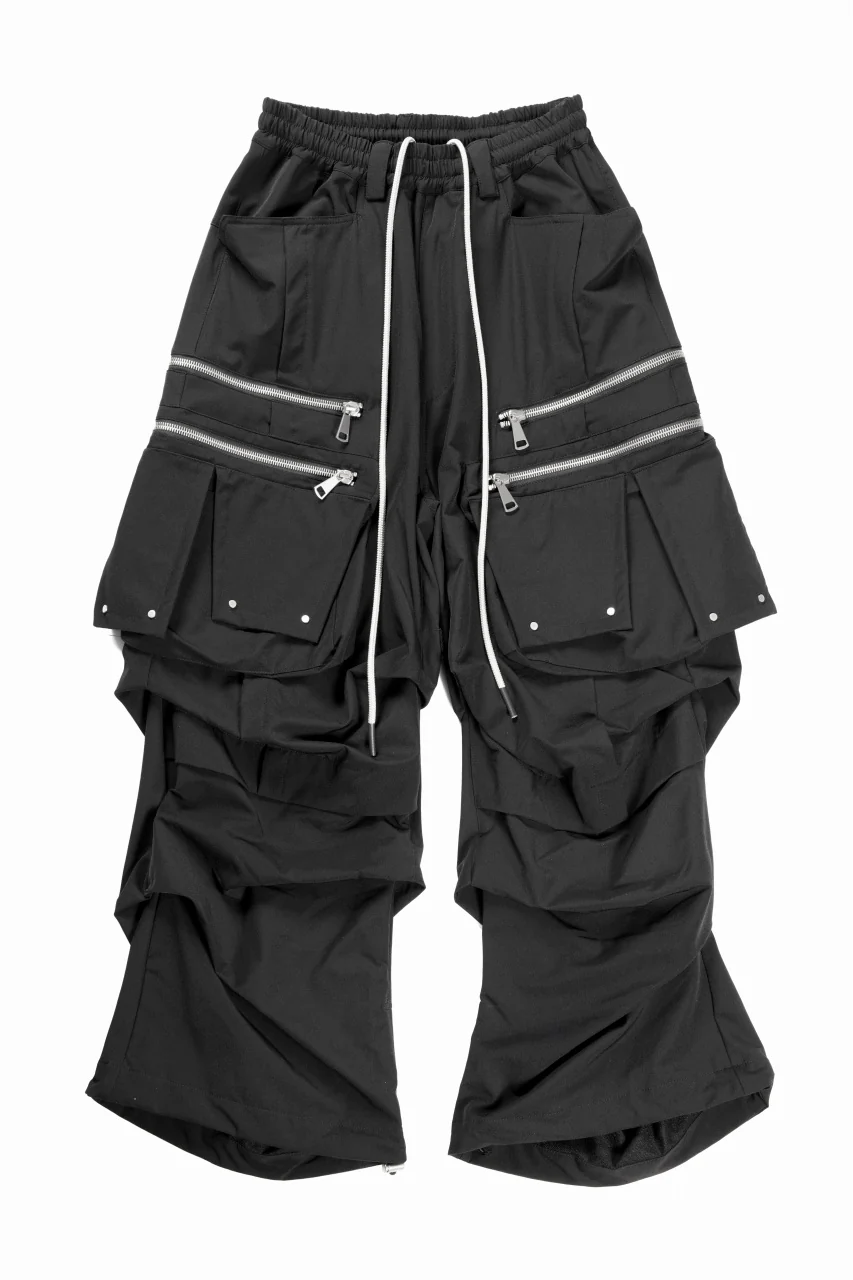 A.F ARTEFACT MULTI FLAP WIDE PANTS / TECH SMOOTH (BLACK) - Image 5