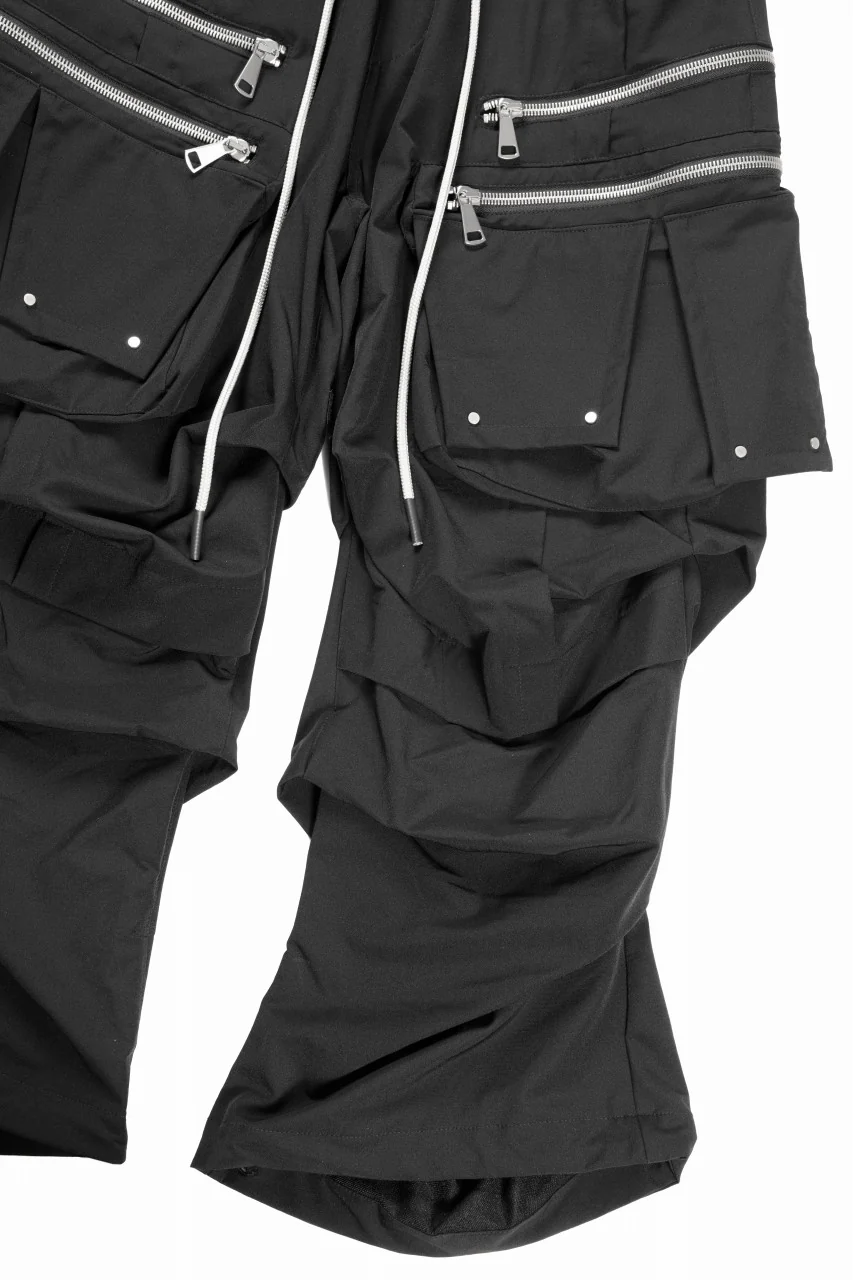 A.F ARTEFACT MULTI FLAP WIDE PANTS / TECH SMOOTH (BLACK) - Image 7