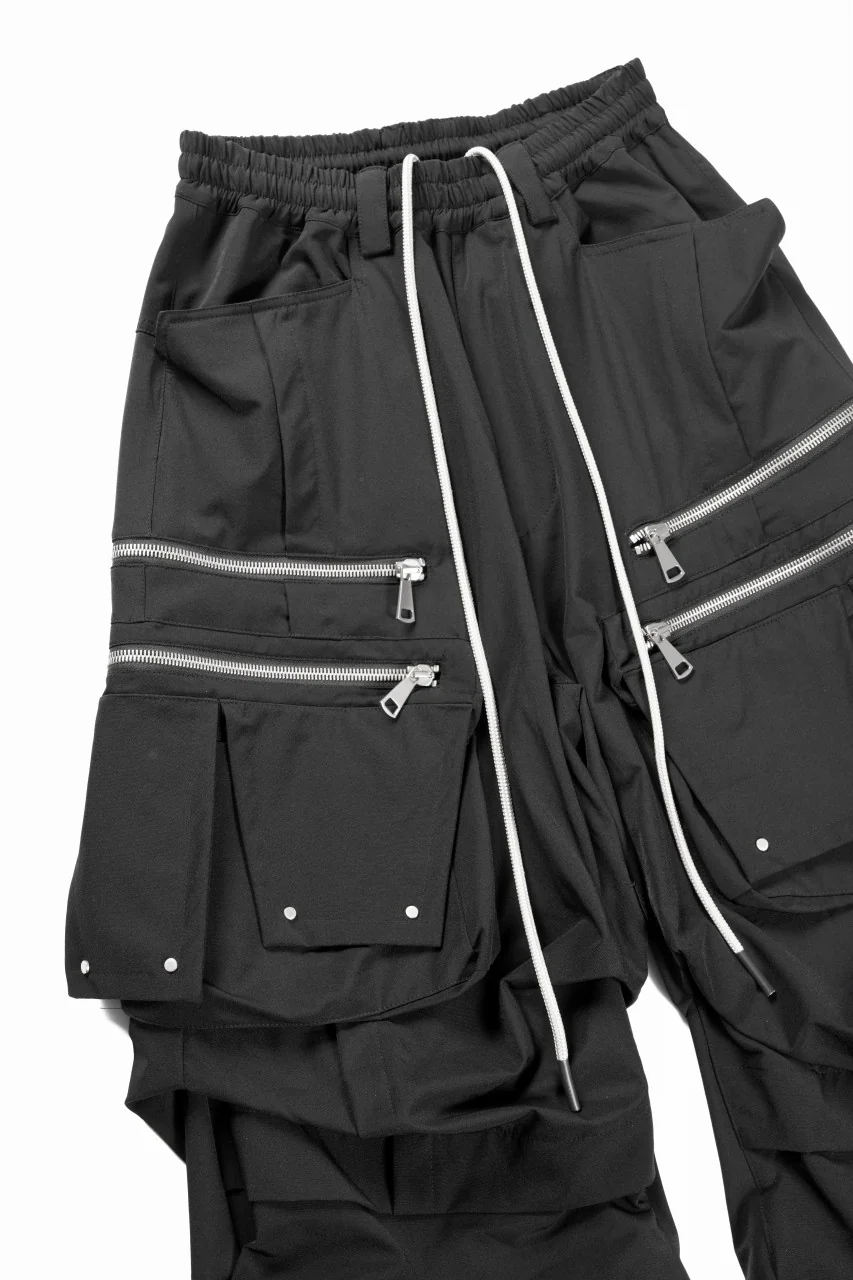 A.F ARTEFACT MULTI FLAP WIDE PANTS / TECH SMOOTH (BLACK) - Image 9