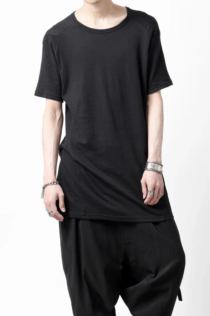 A.F ARTEFACT MULTI PANEL SLIMFIT T-SHIRT / SOFT DOUBLEFACE (BLACK) - Image 11