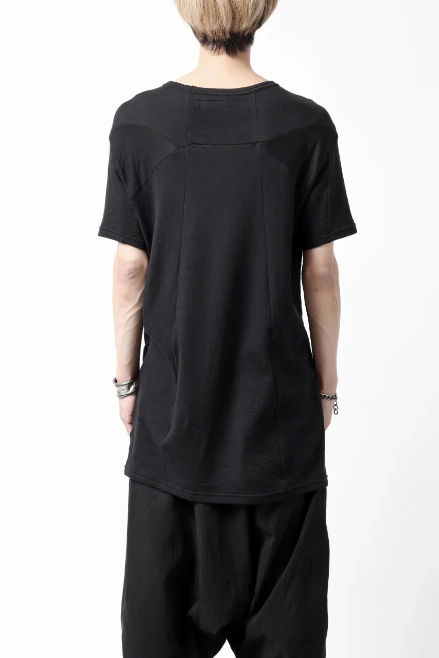A.F ARTEFACT MULTI PANEL SLIMFIT T-SHIRT / SOFT DOUBLEFACE (BLACK) - Image 12