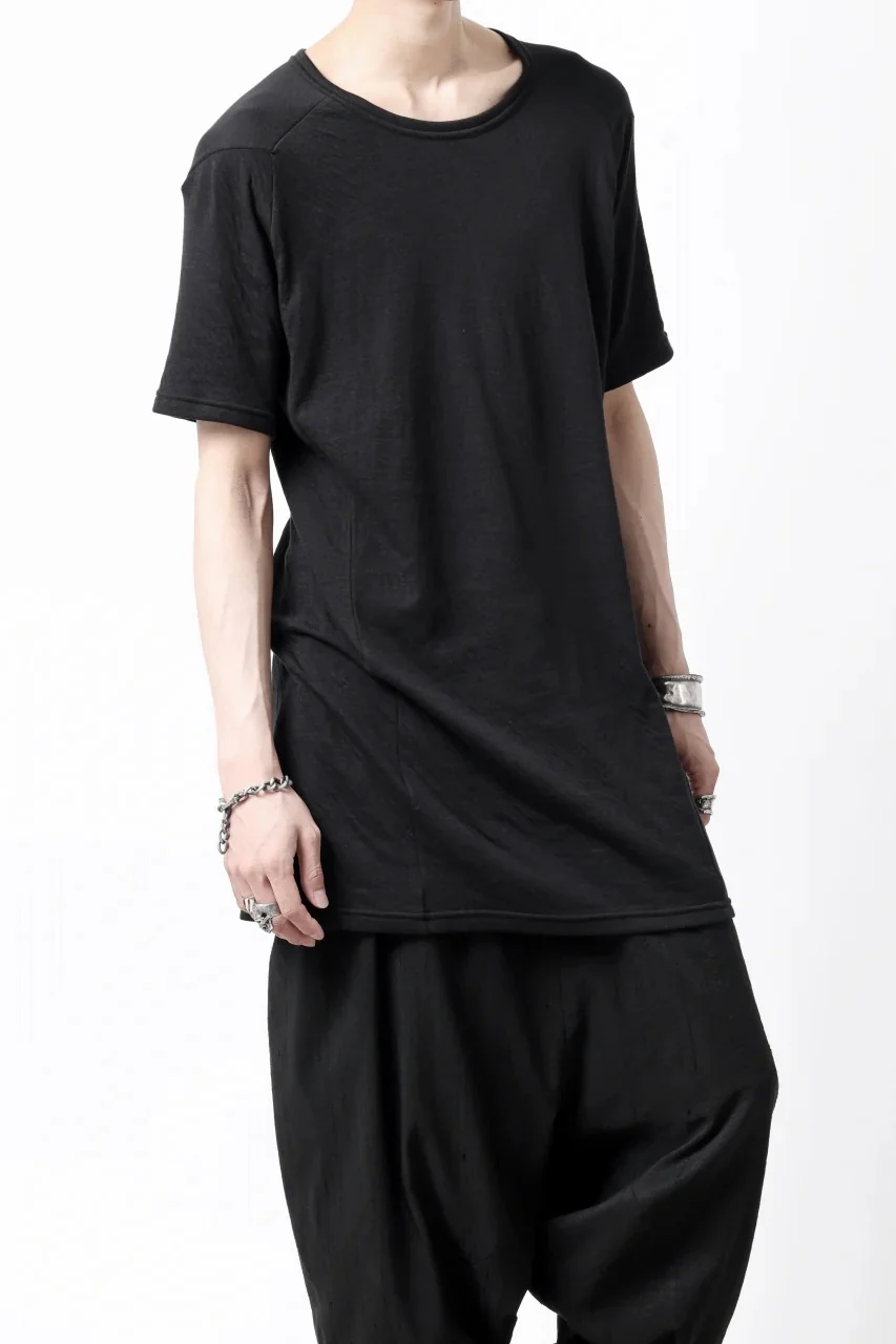A.F ARTEFACT MULTI PANEL SLIMFIT T-SHIRT / SOFT DOUBLEFACE (BLACK) - Image 14