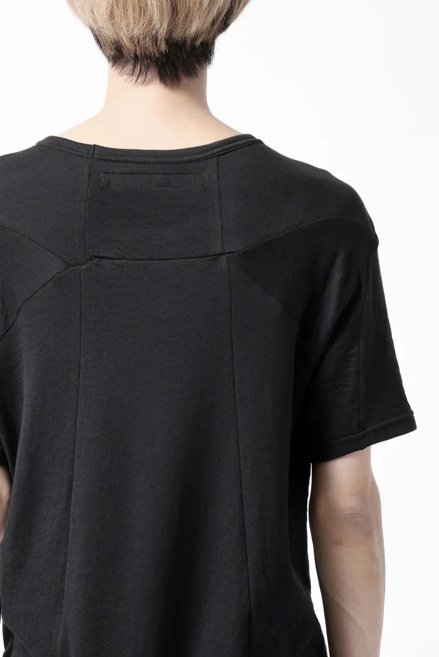 A.F ARTEFACT MULTI PANEL SLIMFIT T-SHIRT / SOFT DOUBLEFACE (BLACK) - Image 18