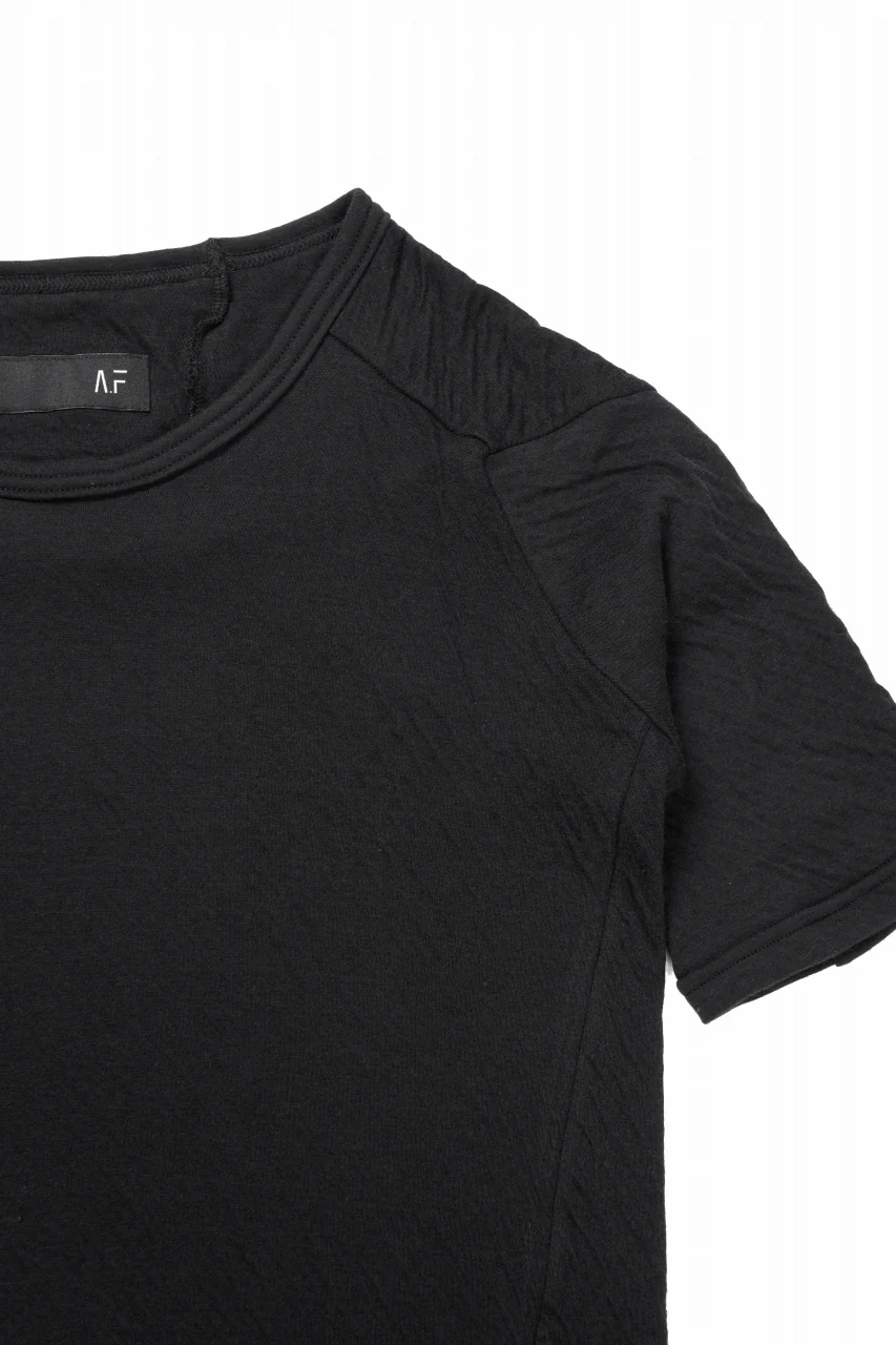 A.F ARTEFACT MULTI PANEL SLIMFIT T-SHIRT / SOFT DOUBLEFACE (BLACK) - Image 4