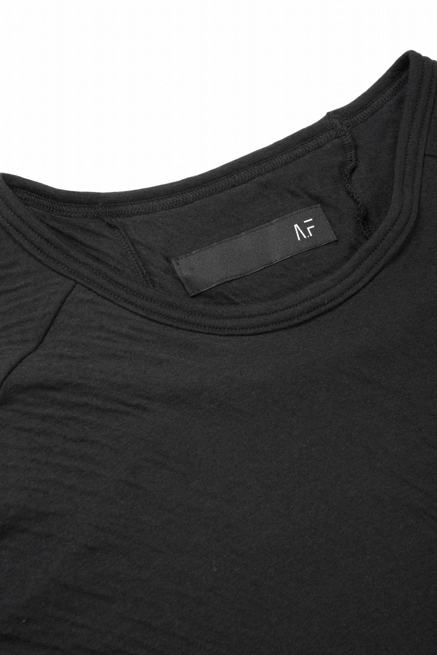 A.F ARTEFACT MULTI PANEL SLIMFIT T-SHIRT / SOFT DOUBLEFACE (BLACK) - Image 5