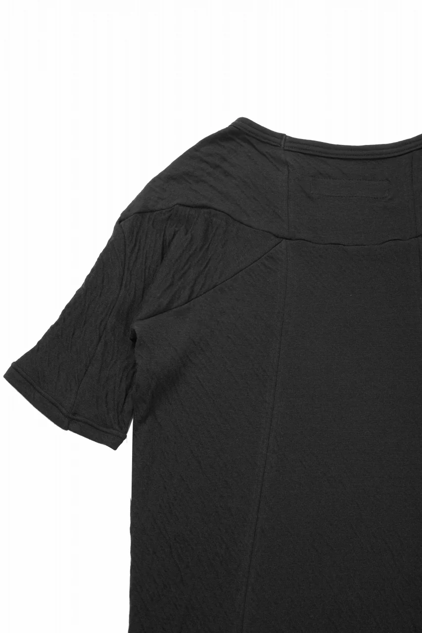 A.F ARTEFACT MULTI PANEL SLIMFIT T-SHIRT / SOFT DOUBLEFACE (BLACK) - Image 9