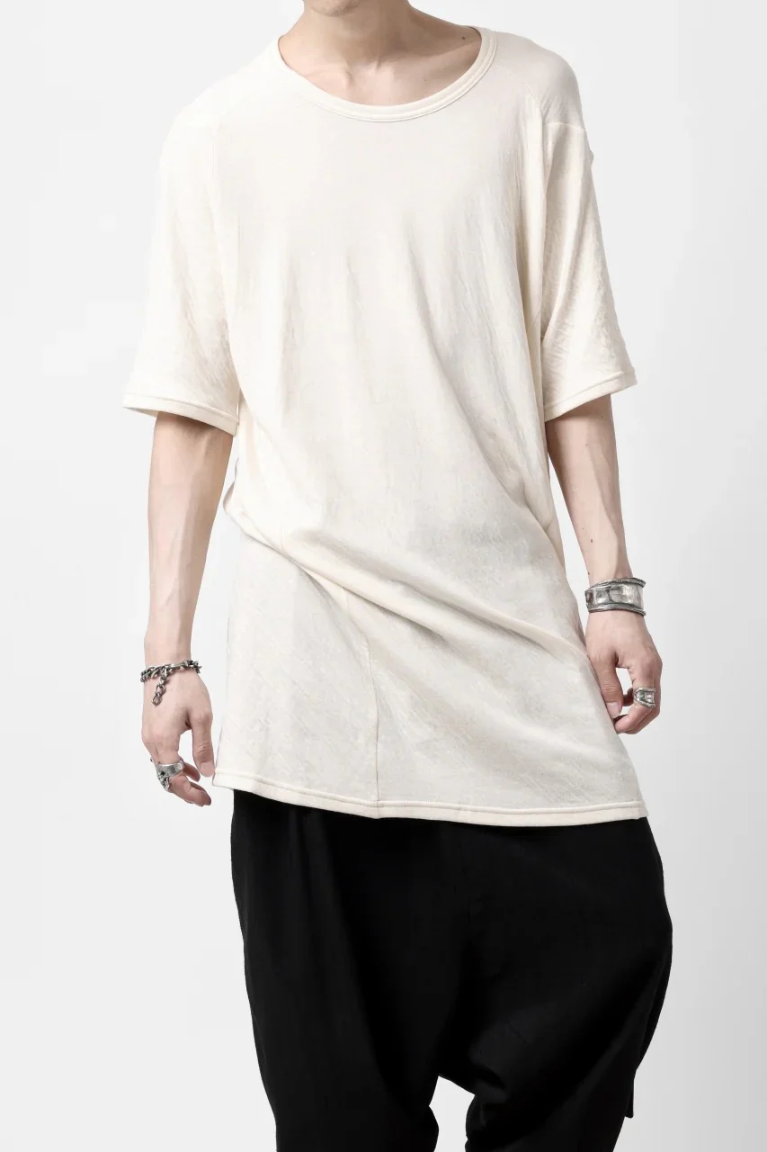 A.F ARTEFACT MULTI PANEL SLIMFIT T-SHIRT / SOFT DOUBLEFACE (IVORY) - Image 11