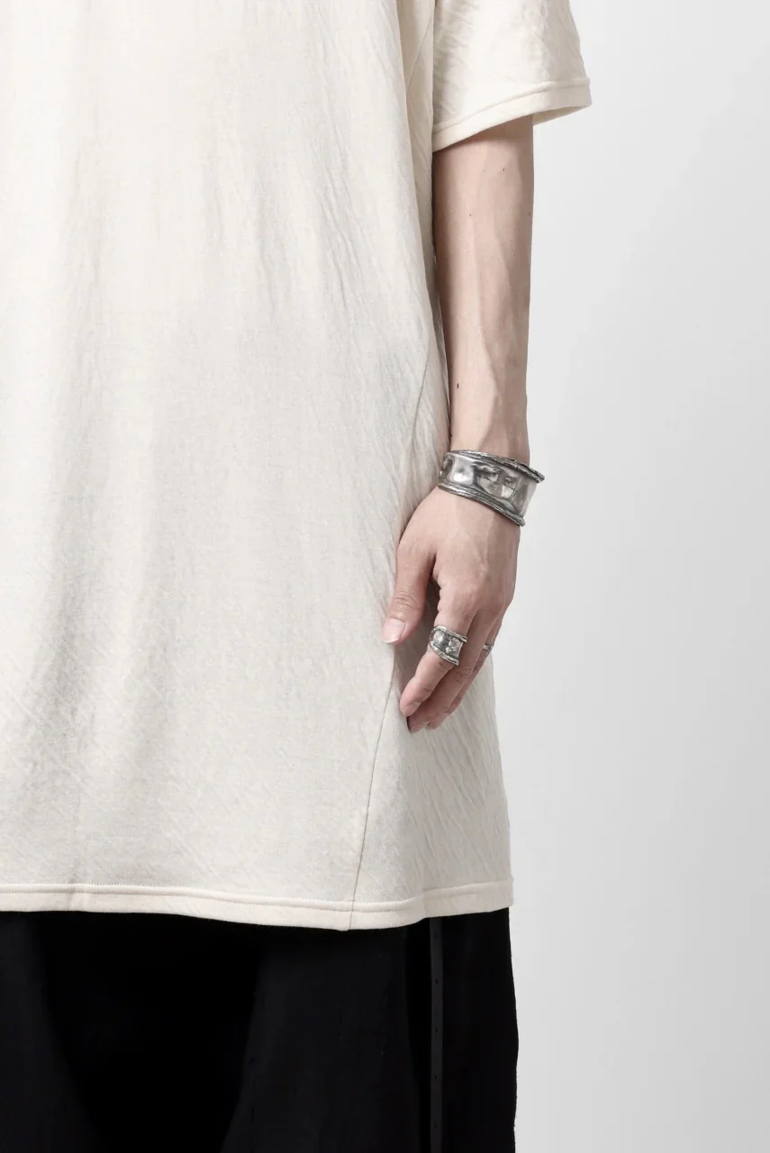 A.F ARTEFACT MULTI PANEL SLIMFIT T-SHIRT / SOFT DOUBLEFACE (IVORY) - Image 14