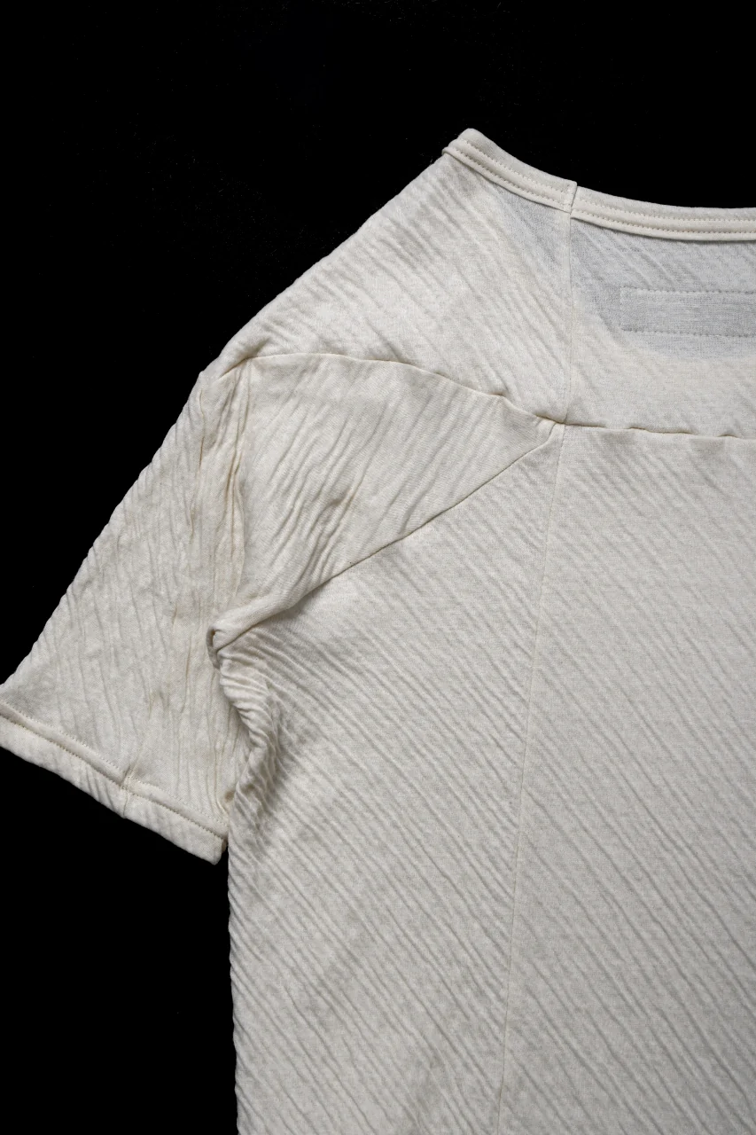 A.F ARTEFACT MULTI PANEL SLIMFIT T-SHIRT / SOFT DOUBLEFACE (IVORY) - Image 9
