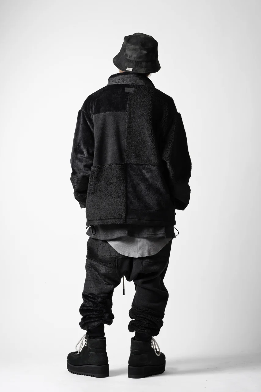 A.F ARTEFACT MULTI PANELED FLEECE TRACK JACKET (BLACK) - Image 14