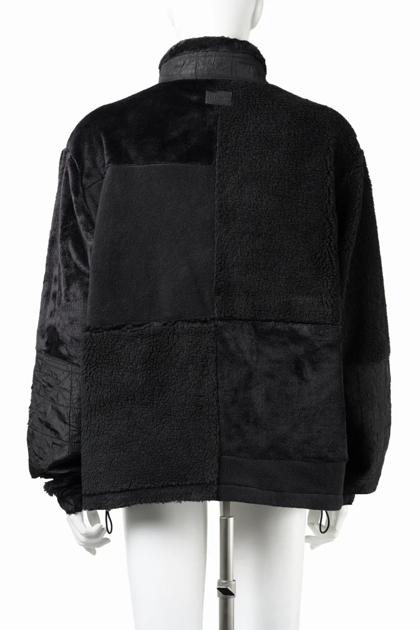 A.F ARTEFACT MULTI PANELED FLEECE TRACK JACKET (BLACK) - Image 3