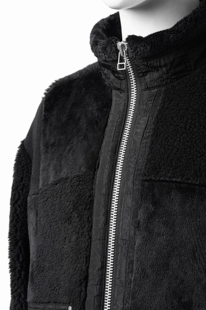 A.F ARTEFACT MULTI PANELED FLEECE TRACK JACKET (BLACK) - Image 6
