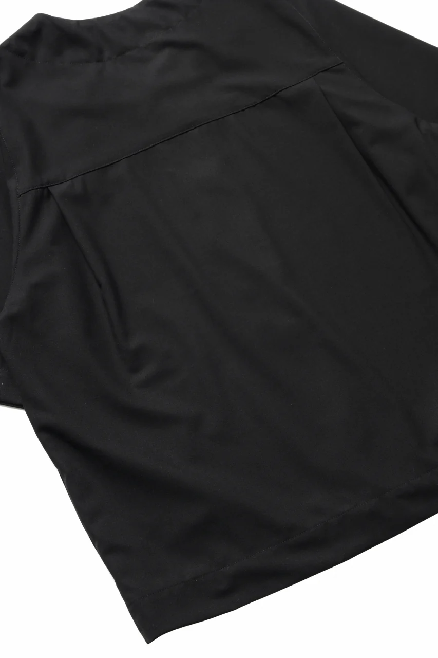 A.F ARTEFACT NO COLLAR SHIRT / TROPICAL WOOL (BLACK) - Image 10